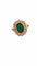 Bague 52 Bague Marguerite en or jaune 18 carats émeraude et diamants 58 Facettes
