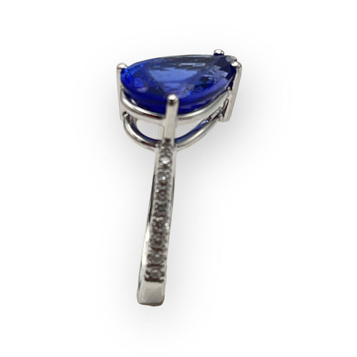 Bague 50 Bague or blanc 750 diamants et tanzanite 58 Facettes 149060163