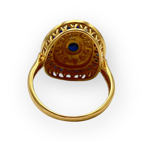Bague 51 Bague or 750 saphirs et diamants 58 Facettes 149060349