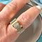 Bague Bague Tank ancienne "pont à livre ouvert "des années 40-50 Diamants Or 18 K 58 Facettes AA 1700