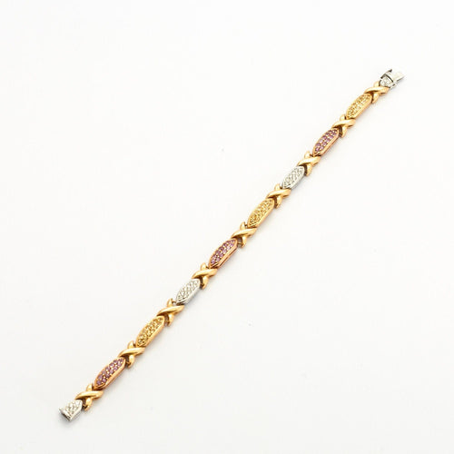Bracelet Bracelet saphirs de couleurs et diamants or jaune 18k 58 Facettes 1