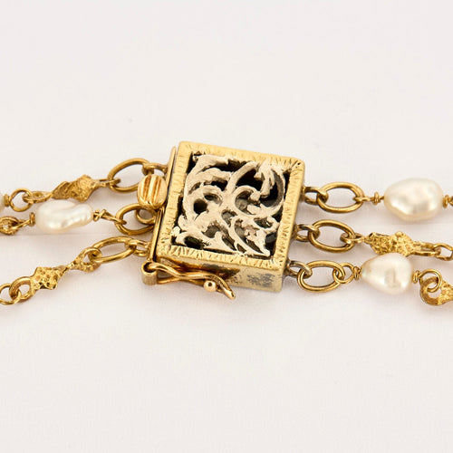 Collier Collier Rococo or jaune et or blanc 58 Facettes LP1163/6