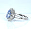 Bague 58 Bague marguerite or blanc, saphir et 10 diamants 58 Facettes AB502