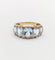 Bague 56 Bague jarretière vintage or jaune 18k topazes et diamants (circa 1980) 58 Facettes A05994