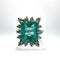 53 Anillo en Oro Blanco con Esmeralda y Diamantes 58 Facettes 50370