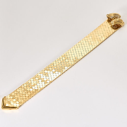 Bracelet Bracelet ceinture en or jaune , motif nid d'abeille 58 Facettes CAR1903