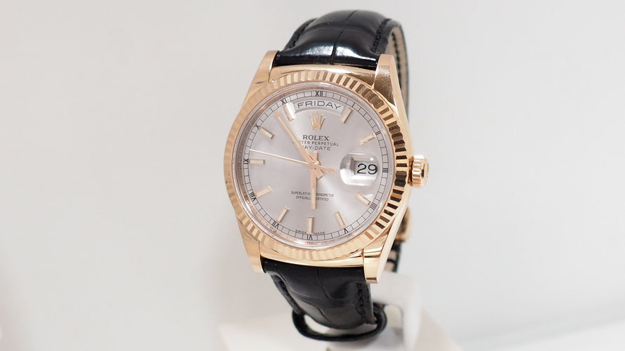 Montre Montre Rolex Day_Date en or rose 36 58 Facettes 32230