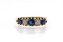 Bague Bague ancienne saphirs et diamants en or jaune 58 Facettes 11700