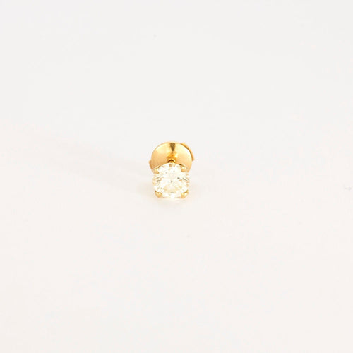 Boucles d'oreilles Boucles d'oreille puce en or jaune et diamant 58 Facettes LP27