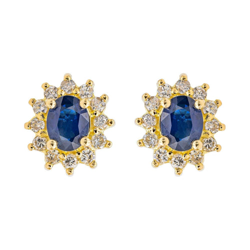 Boucles d'oreilles Boucles d'oreilles Or jaune Saphir, Diamant 58 Facettes 3754269CN