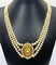 Collier Collier de perles 3 rangs, médaillon or 18 carats et fermoir rubis 58 Facettes AB354
