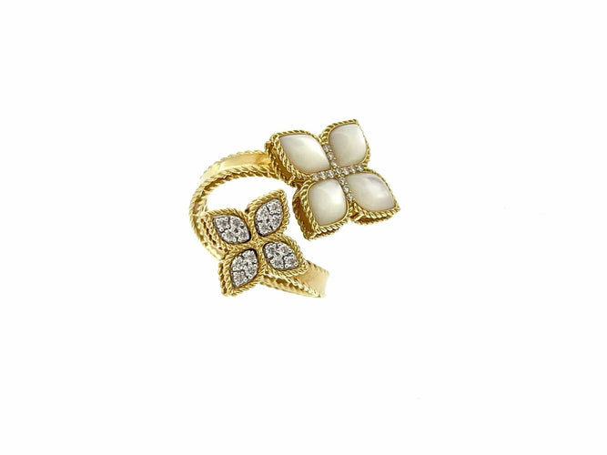 Bague 54 Bague Roberto Coin "Venetian Princess" avec Nacre et Diamants 58 Facettes