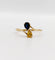 Bague 55 Bague toi et moi vintage or jaune 18k saphirs jaune et bleu 58 Facettes A06006