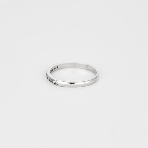 Bague Alliance Américaine or blanc diamants 58 Facettes LP1036/13