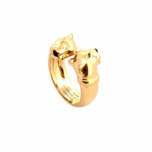 Bague Cartier - Bague Panthère or jaune émeraudes et onyx 58 Facettes
