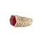 Bague 52 Bague vintage O.J. Perrin or jaune, diamants, tourmaline rose. 58 Facettes 34371