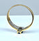 Bague 59 Bague jonc bandeau en or jaune 18 carats, saphir et 28 diamants 58 Facettes AB374
