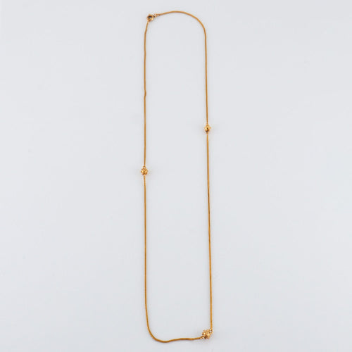 Collier Chaîne ancienne en or jaune 18 carats à 3 éléments 58 Facettes