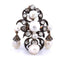 Broche Broche taille ancienne (Old Mine) en or 12k et argent 925, diamants 58 Facettes SP22