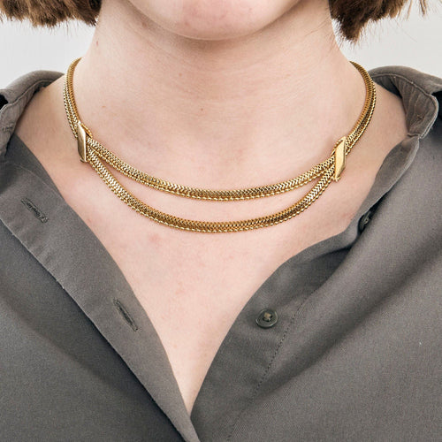 Collier Collier de passementerie or jaune 58 Facettes VAN0114