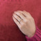 Bague 58.5 Alliance Rivière or blanc diamants 58 Facettes LP1056/12