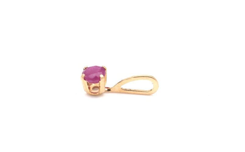 Pendentif Pendentif en or jaune 750 mil avec Rubis 58 Facettes