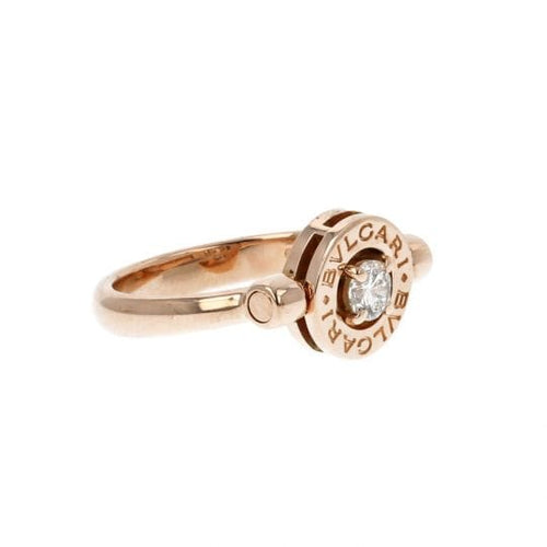 Bague 54 Bulgari Bague Maison Bulgari , Collection 'Bulgari Flip' , Or Rose 18 Carats Et Diamant Taille Brillant 58 Facettes 4362