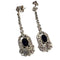 Boucles d'oreilles Boucles d'oreilles en platine de style Art déco avec diamants et saphirs 58 Facettes Q813A
