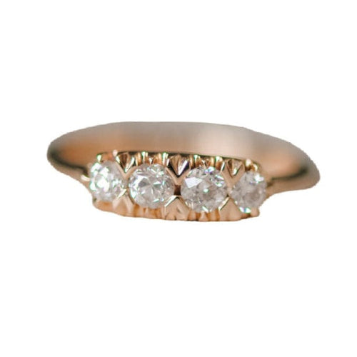 Vintage yellow gold and old mine diamond ring