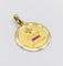 Pendentif Pendentif médaille d'amour AUGIS 23mm or 18k et rubis : "+ QU'HIER - QUE DEMAIN" 58 Facettes A06132