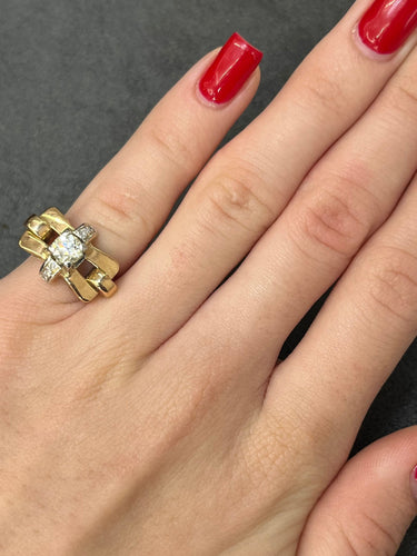 Bague 47 Bague or et diamants 0,55 ct 58 Facettes 00008501
