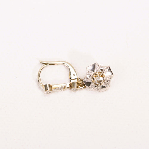 Boucles d'oreilles Boucles d'oreilles dormeuses Art Déco diamants 58 Facettes