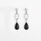 Boucles d'oreilles Boucles d’oreilles style Art Déco Onyx et diamants 58 Facettes