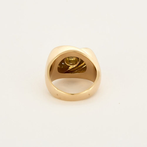 Bague Bague en or jaune, blanc et diamants 58 Facettes CLA07072