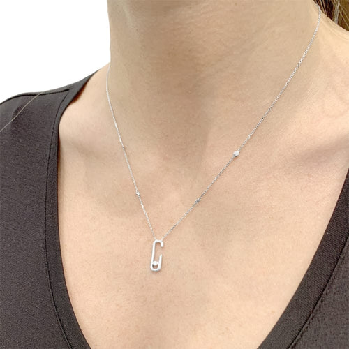 Collier Collier Messika, "Move", or blanc et diamants. 58 Facettes 35192