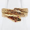 Bague 54.5 Bague serpent or rose finement tressée yeux rubis 58 Facettes A04370