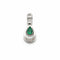 Pendentif Pendentif en or avec émeraude en forme de larme et diamants 58 Facettes 50401
