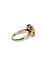 Bague 58 avec rétrecisseur Bague en or jaune 18k en forme de fleur et diamants 58 Facettes