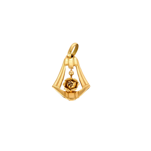 Pendentif Pendentif or jaune La Cloche Fleurie 58 Facettes LP922/BET