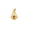 Pendentif Pendentif or jaune La Cloche Fleurie 58 Facettes LP922/BET