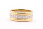 Bague 54 Bague contemporaine en or jaune et blanc sertie de diamants 58 Facettes 19456