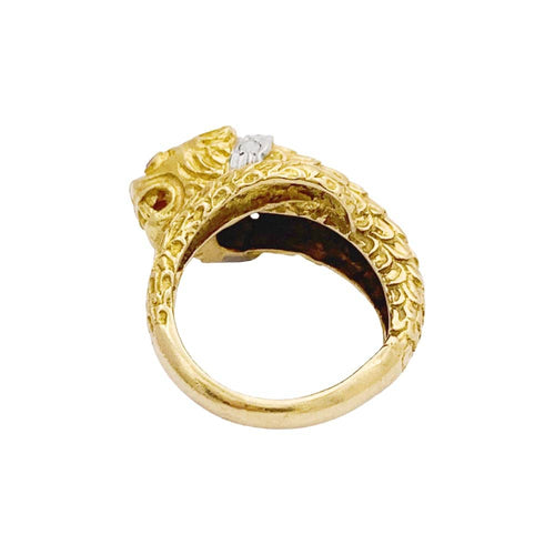 Bague 52 Bague LALAOUNIS, "Animal Head", deux ors, diamants et rubis. 58 Facettes 34782