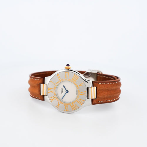 Montre CARTIER - Montre Must 21 - Cadran ivoire - Moyen modèle 58 Facettes