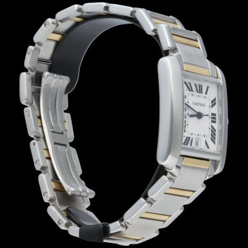 Montre Cartier Montre Tank Francaise Moyen Or Acier 58 Facettes MT36303