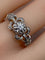 Bague jonc en Or blanc rubané & Diamants