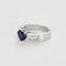 Bague 53 Bague jonc or gris, saphir et diamants 58 Facettes EB2