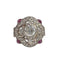 Bague 52.5 BAGUE PLATINE STYLE ART DÉCO avec DIAMANT et RUBIS 58 Facettes Q20B