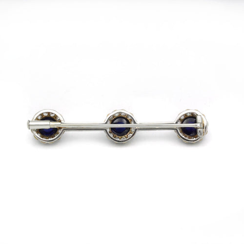 Broche Broche - Or, Platine, Diamants & Saphirs 58 Facettes 250076R