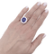 Bague 52 Bague "Pompadour" or blanc, diamants, saphir. 58 Facettes 34460