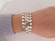 Bracelet bracelet HERMES confettis 5 rangs 17.5 cm argent massif 925 37.4 gr 58 Facettes 265414